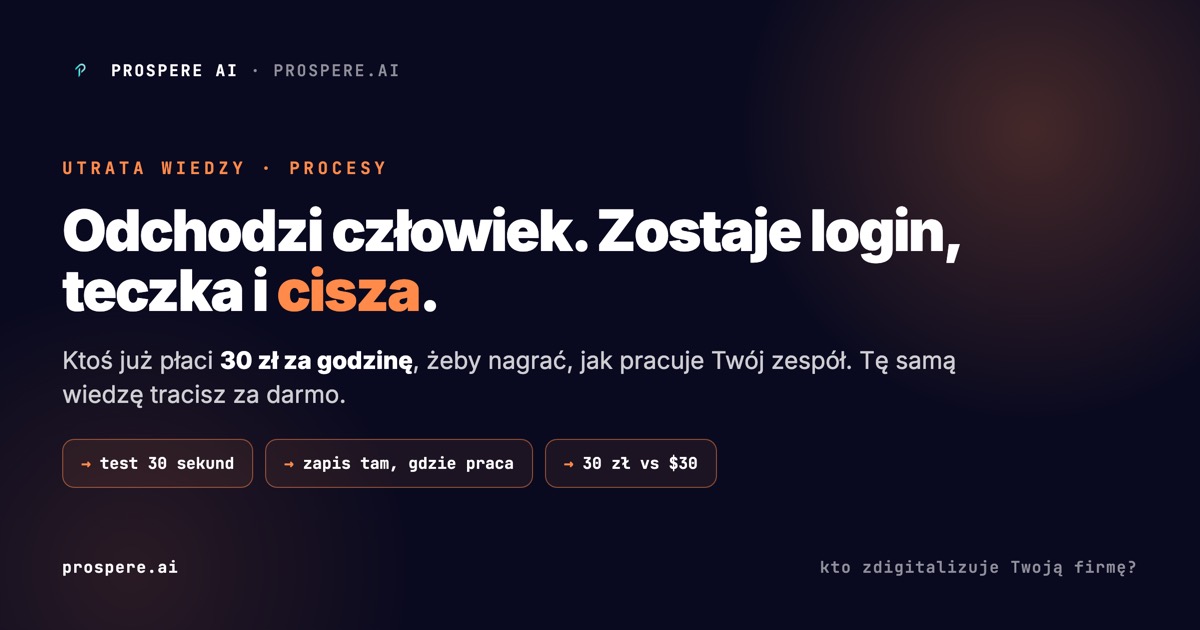 Utrata wiedzy po odejściu pracownika. Kto na tym zarabia